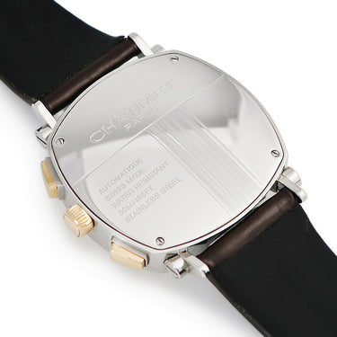 腕時計 ショーメ CHAUMET ダンディ XL クロノグラフ W11790-30V 自動巻き メンズ K18PG×SS コンビ シルバー スモールセコンド