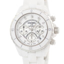 腕時計 シャネル CHANEL J12 クロノグラフ 41mm H2009 自動巻き メンズ OH済 純正ダイヤ ホワイトセラミック 白 デイト