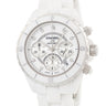腕時計 シャネル CHANEL J12 クロノグラフ 41mm H2009 自動巻き メンズ OH済 純正ダイヤ ホワイトセラミック 白 デイト