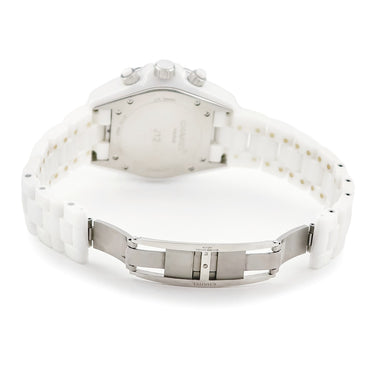 腕時計 シャネル CHANEL J12 クロノグラフ 41mm H2009 自動巻き メンズ OH済 純正ダイヤ ホワイトセラミック 白 デイト