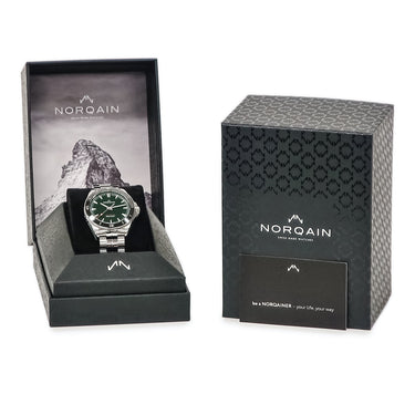 腕時計 ノルケイン NORQAIN アドベンチャー ネベレスト 40MM NN1001SC1CA/EB101/150S 自動巻き メンズ 新品同様 グリーン 緑