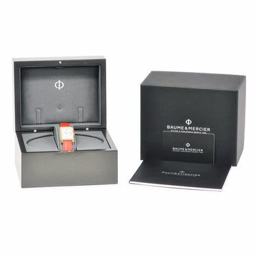 腕時計 ボーム&メルシエ BAUME&MERCIER ハンプトン M0A10628 クオーツ レディース 未使用 K18PG×Ti コンビ アラビア バー