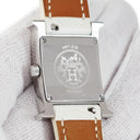 腕時計 エルメス HERMES Hウォッチ PM HH1.210 クオーツ レディース ホワイト H型 スクエア アラビア ギョウシェ