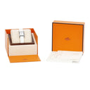 腕時計 エルメス HERMES Hウォッチ PM HH1.210 クオーツ レディース ホワイト H型 スクエア アラビア ギョウシェ