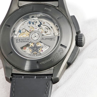 腕時計 ゼニス ZENITH エル プリメロ ストラトス スピンドリフト 75.2060.4061/21.R573 自動巻き メンズ OH済 ブラック クロノグラフ