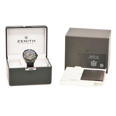 腕時計 ゼニス ZENITH エル プリメロ ストラトス スピンドリフト 75.2060.4061/21.R573 自動巻き メンズ OH済 ブラック クロノグラフ