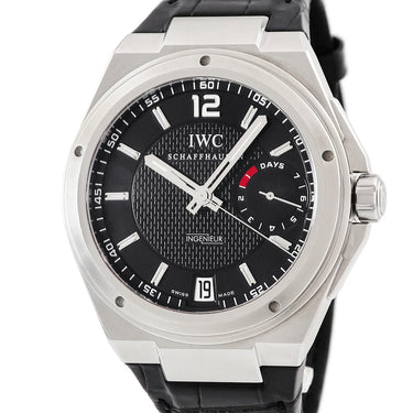 腕時計 IWC IWC ビッグインヂュニア 7デイズ IW500501 自動巻き メンズ OH済 ブラック パワーリザーブインジケーター