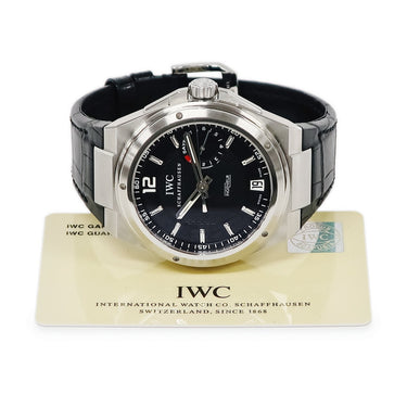 腕時計 IWC IWC ビッグインヂュニア 7デイズ IW500501 自動巻き メンズ OH済 ブラック パワーリザーブインジケーター