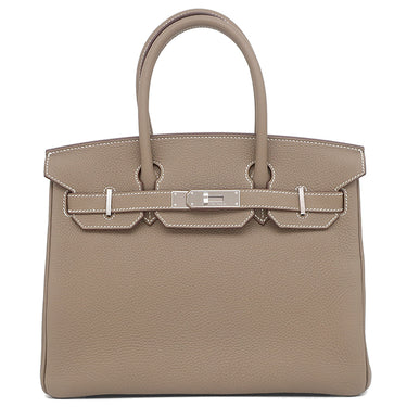 エルメス HERMES バーキン30 エトゥープ トゴ ハンドバッグ シルバー金具 グレージュ 2024年製
