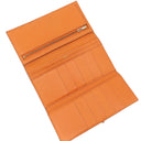 エルメス HERMES ベアンデュプリ オレンジ シェーブル 長財布 ゴールド金具 三つ折り財布 補修跡有