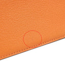 エルメス HERMES ベアンデュプリ オレンジ シェーブル 長財布 ゴールド金具 三つ折り財布 補修跡有