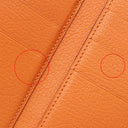 エルメス HERMES ベアンデュプリ オレンジ シェーブル 長財布 ゴールド金具 三つ折り財布 補修跡有