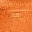 エルメス HERMES ベアンデュプリ オレンジ シェーブル 長財布 ゴールド金具 三つ折り財布 補修跡有