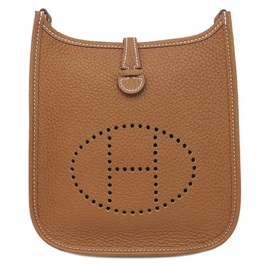 エルメス HERMES エヴリンTPM ロング ゴールド トリヨンクレマンス ショルダーバッグ シルバー金具 茶
