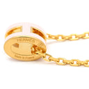 エルメス HERMES ポップアッシュ ミニ ペンダント ローズドラジェ×ゴールド GP ラッカー ネックレス Hモチーフ 新品 未使用 ピンク