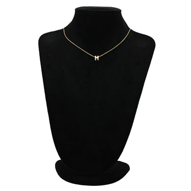 エルメス HERMES ポップアッシュ ミニ ペンダント ホワイト×ゴールド GP ラッカー ネックレス Hモチーフ