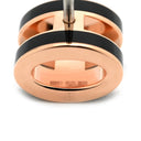 エルメス HERMES ポップアッシュ Hピアス ミニ ブラック×ローズゴールド GP エナメル ピアス 黒 Hモチーフ RG PG ピンクゴールド