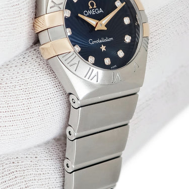 腕時計 オメガ OMEGA コンステレーション ブラッシュクォーツ 123.20.24.60.53.002 クオーツ レディース K18RG×SS 純正ダイヤ
