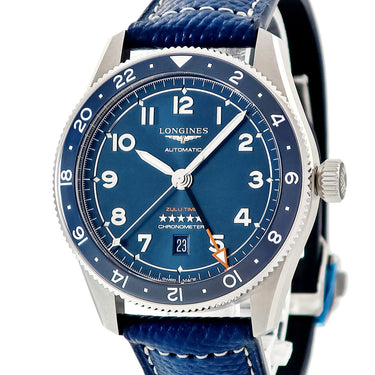 腕時計 ロンジン LONGINES スピリット ズールータイム L3.812.4.93.2 自動巻き メンズ デイト ブルー 青 回転ベゼル GMT