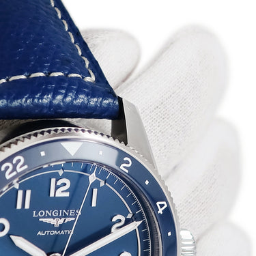 腕時計 ロンジン LONGINES スピリット ズールータイム L3.812.4.93.2 自動巻き メンズ デイト ブルー 青 回転ベゼル GMT