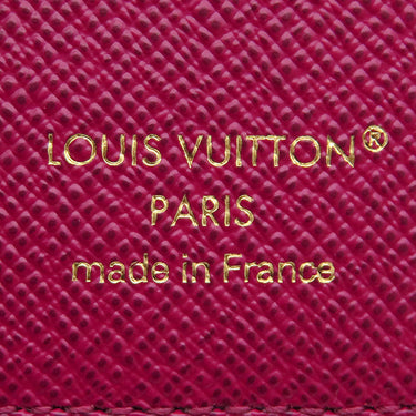 ルイヴィトン LOUIS VUITTON ポルトフォイユ ヴィクトリーヌ M41938 フューシャ モノグラムキャンバス 三つ折り財布 ゴールド金具 茶 ピンク