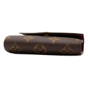 ルイヴィトン LOUIS VUITTON ポルトフォイユ ヴィクトリーヌ M41938 フューシャ モノグラムキャンバス 三つ折り財布 ゴールド金具 茶 ピンク