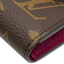 ルイヴィトン LOUIS VUITTON ポルトフォイユ ヴィクトリーヌ M41938 フューシャ モノグラムキャンバス 三つ折り財布 ゴールド金具 茶 ピンク