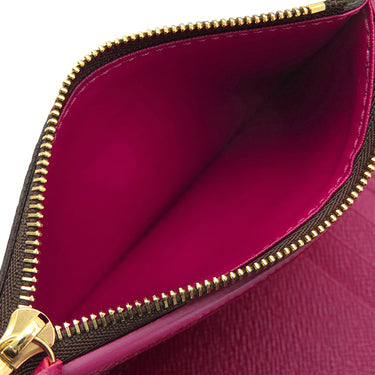 ルイヴィトン LOUIS VUITTON ポルトフォイユ ヴィクトリーヌ M41938 フューシャ モノグラムキャンバス 三つ折り財布 ゴールド金具 茶 ピンク