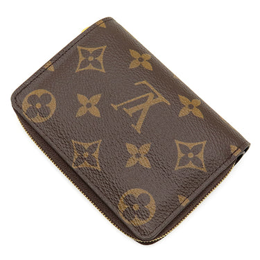 ルイヴィトン LOUIS VUITTON ポルトフォイユ ルー M81461 モノグラムリバース モノグラムキャンバス モノグラムリバースキャンバス 二つ折り財布 ゴールド金具 茶 ラウンドファスナー