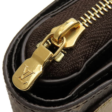 ルイヴィトン LOUIS VUITTON ポルトフォイユ ルー M81461 モノグラムリバース モノグラムキャンバス モノグラムリバースキャンバス 二つ折り財布 ゴールド金具 茶 ラウンドファスナー