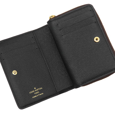 ルイヴィトン LOUIS VUITTON ポルトフォイユ ルー M81461 モノグラムリバース モノグラムキャンバス モノグラムリバースキャンバス 二つ折り財布 ゴールド金具 茶 ラウンドファスナー
