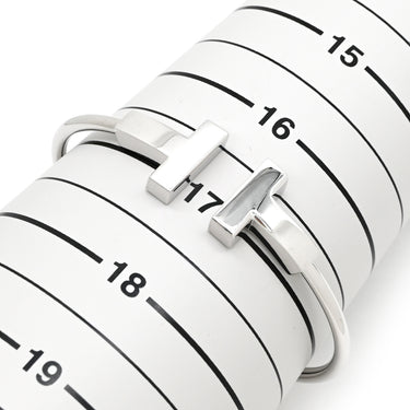 ティファニー Tiffany & Co Tワイヤー ラージサイズ ホワイトゴールド K18WG ブレスレット T&Co. Au750 18K バングル