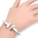 ティファニー Tiffany & Co Tワイヤー ラージサイズ ホワイトゴールド K18WG ブレスレット T&Co. Au750 18K バングル