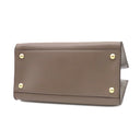フェラガモ FERRAGAMO ヴァラ リボン トップハンドル 21I290 キャラウェイシード カーフ スプリットカーフ ファブリック 2WAYバッグ ゴールド金具 茶 ハンドバッグ ショルダーバッグ