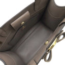 フェラガモ FERRAGAMO ヴァラ リボン トップハンドル 21I290 キャラウェイシード カーフ スプリットカーフ ファブリック 2WAYバッグ ゴールド金具 茶 ハンドバッグ ショルダーバッグ
