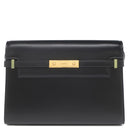 イヴ・サンローラン Yves Saint Laurent マンハッタン ショルダー 579271 ブラック カーフ 2WAYバッグ ゴールド金具 黒 クラッチ