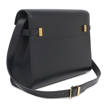 イヴ・サンローラン Yves Saint Laurent マンハッタン ショルダー 579271 ブラック カーフ 2WAYバッグ ゴールド金具 黒 クラッチ