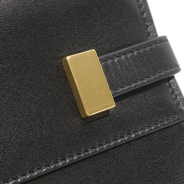 イヴ・サンローラン Yves Saint Laurent マンハッタン ショルダー 579271 ブラック カーフ 2WAYバッグ ゴールド金具 黒 クラッチ