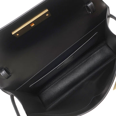 イヴ・サンローラン Yves Saint Laurent マンハッタン ショルダー 579271 ブラック カーフ 2WAYバッグ ゴールド金具 黒 クラッチ