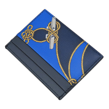 バリー BALLY カードホルダー MLB01U ミッドナイトブルー レザー カードケース 新品 未使用 カード入れ 航海