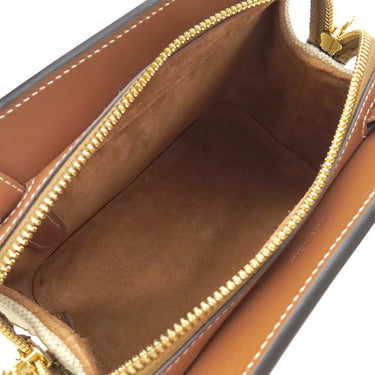 セリーヌ CELINE ティーン カバ ドゥ フランス 191992DJW ナチュラル×タン キャンバス レザー ショルダーバッグ ゴールド金具 新品 未使用 茶