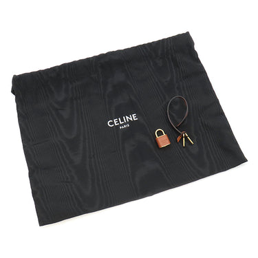 セリーヌ CELINE ティーン カバ ドゥ フランス 191992DJW ナチュラル×タン キャンバス レザー ショルダーバッグ ゴールド金具 新品 未使用 茶