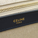 セリーヌ CELINE ティーン ソフト 16 セーズ 196852DJ9 ネイビー×ベージュ カーフ ファブリック ショルダーバッグ ゴールド金具 新品 未使用 キャンバス