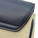 セリーヌ CELINE ティーン ソフト 16 セーズ 196852DJ9 ネイビー×ベージュ カーフ ファブリック ショルダーバッグ ゴールド金具 新品 未使用 キャンバス