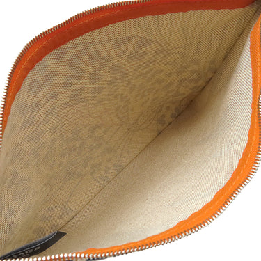 エルメス HERMES フラットポーチ H103581M マリン×コライユ コットン ポーチ シルバー金具 【ジン&レオ】 ニューヨッティング