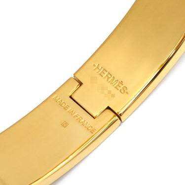 エルメス HERMES クリックH PM グロリア ソリ ブラック×ゴールド GP エナメル ブレスレット 黒 月 星 夜 Hブレス