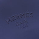 エルメス HERMES トゥルースフラット ネオバン MM ブルーマリン ナイロン ポリアミド エラスタン ポーチ マットブラック金具 紺 ウエットスーツ風 ボンディング