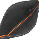 エルメス HERMES トゥルースフラット ネオバン MM ブルーマリン ナイロン ポリアミド エラスタン ポーチ マットブラック金具 紺 ウエットスーツ風 ボンディング