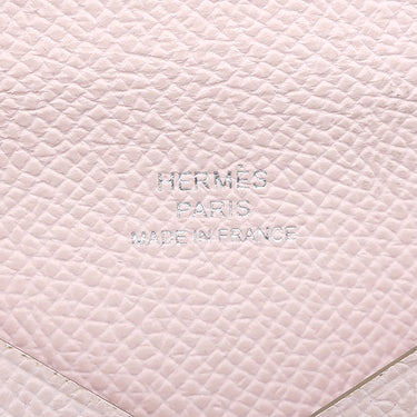 エルメス HERMES カルヴィ モーヴペール ヴォーエプソン カードケース シルバー金具 二つ折り
