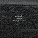 エルメス HERMES ドゴンデュオ ドゴンGM ブラック トゴ 長財布 シルバー金具 黒